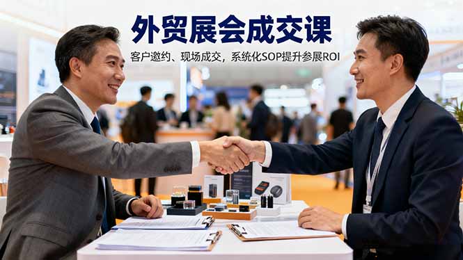 外贸展会成交实战SOP：从“陪跑”到“主攻”，系统化拿下订单，实现参展ROI倍增-资源大师网
